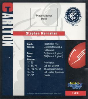 1999 Magic Vision Legend Set #7 Stephen Kernahan Back